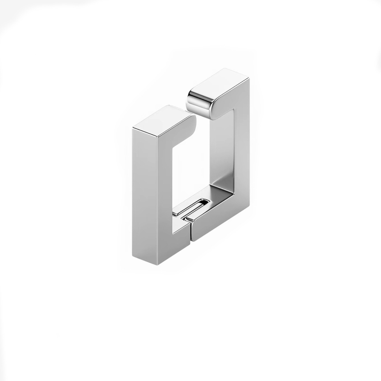 single silver square