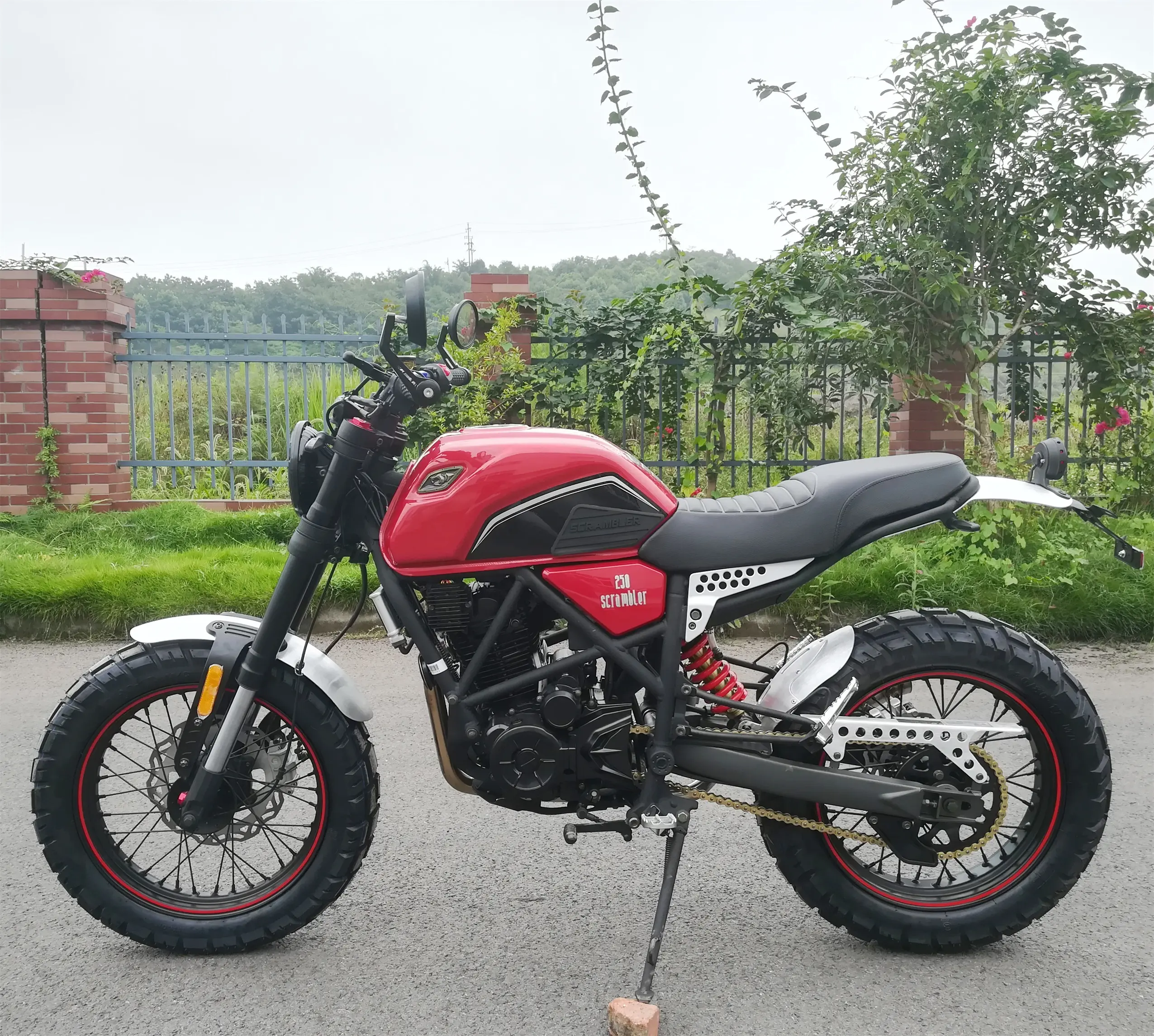 200cc 250cc RETRO ALL ROAD BIKE Olahraga Motor Pengacak Klasik