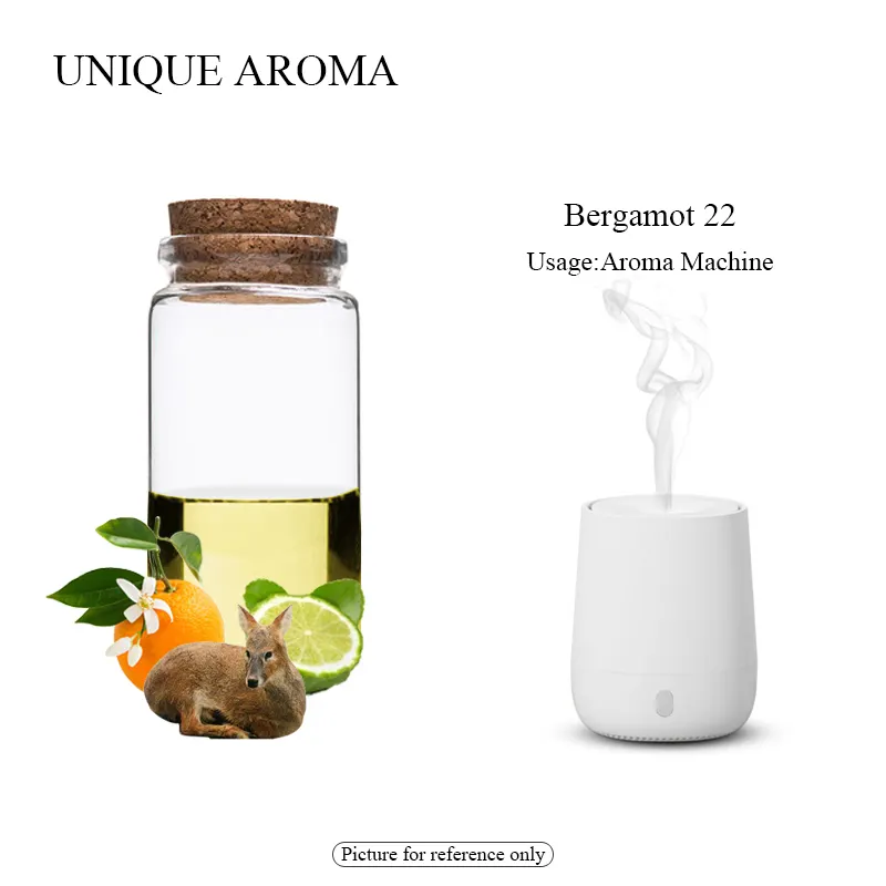 UNICO AROMA Bergamote 22 Aceite de perfume Fresh Citrus Scent Aceite esencial Aceites de máquina de aroma