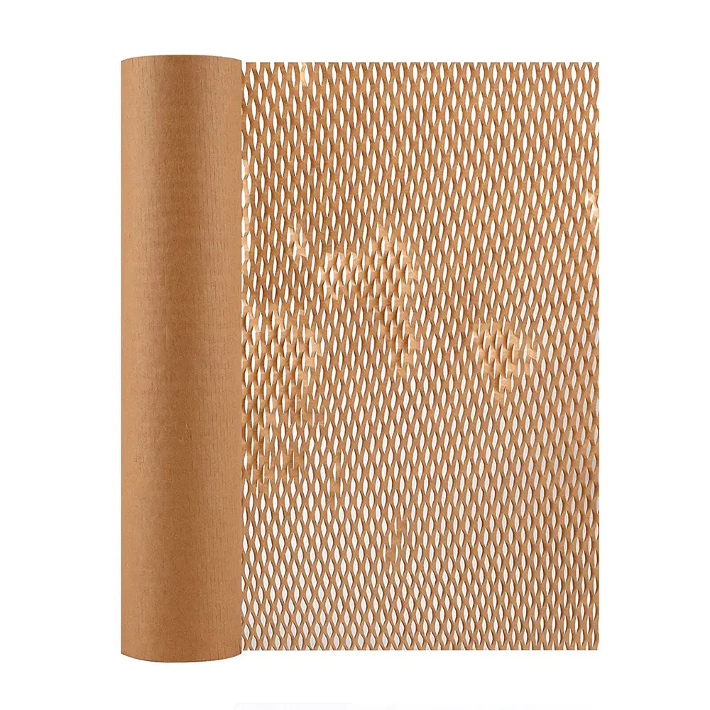 50CM * 100M marrone materiale da imballaggio bobina cuscino tampone maglia involucro anticollisione miele pettine rotolo di carta riempitivo carta a nido d'ape