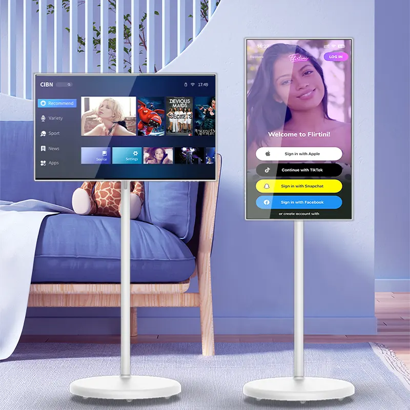 Standyme 21.5 24 27 32 inci baru permainan reklame Digital dan display Android hiburan Stand By Me Tv