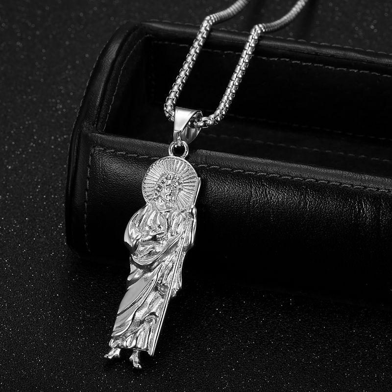 Pendentif simple couleur acier