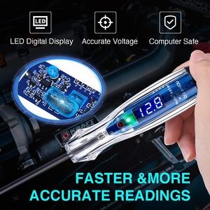 Luz de prueba automotriz LED digital de 3-72V CC, probador de circuito con voltímetro para verificación de polaridad y fusible de batería de vehículo - Product Image 2