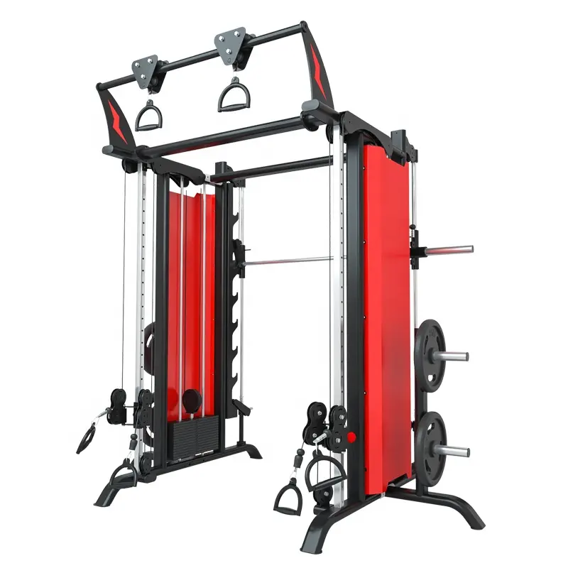Nuevo tipo de diseño, equipo de fitness para gimnasio, dispositivo cruzado de cable multifuncional, máquina Smith Squat Rack