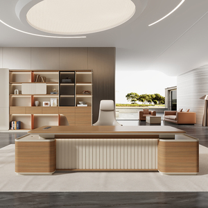 Tavolo da lavoro per <span class=keywords><strong>computer</strong></span> di lusso moderno di alta qualità capo tavolo da ufficio executive scrivania da ufficio