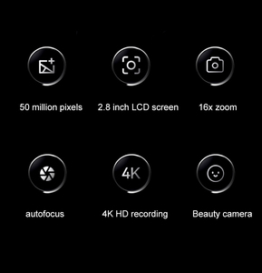 Yuniq 16X optik Zoom 4K Video genç insanlar çocuklar için Mini dijital kameralar fotoğraf 50 milyon piksel Vlogging kamera Q10 CCD