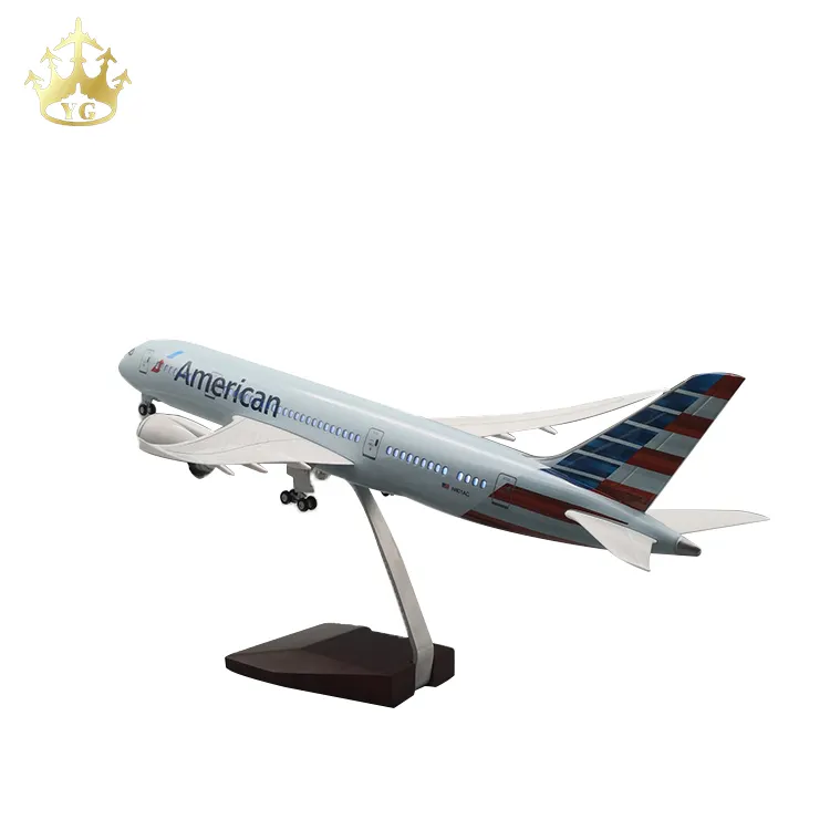 Led Boeing 787 de American Airlines 1/130 modelos de avión escritorio avión grande