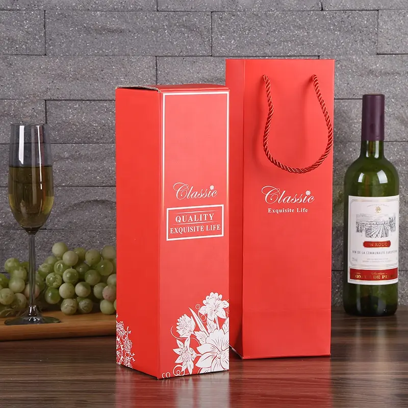 Caja de cartón corrugado con logotipo personalizado, caja de regalo para vasos de vino tinto, whisky, bajo pedido mínimo