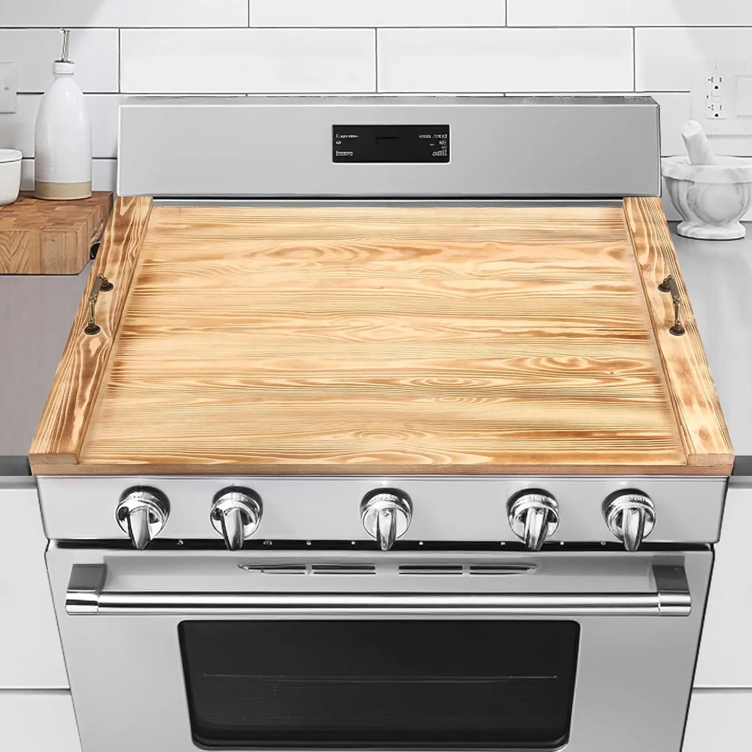 Panel Stove Cover Gas Stove Electric Stove Cover Sink Cover Wooden Cooktop Cutting Board For Counters