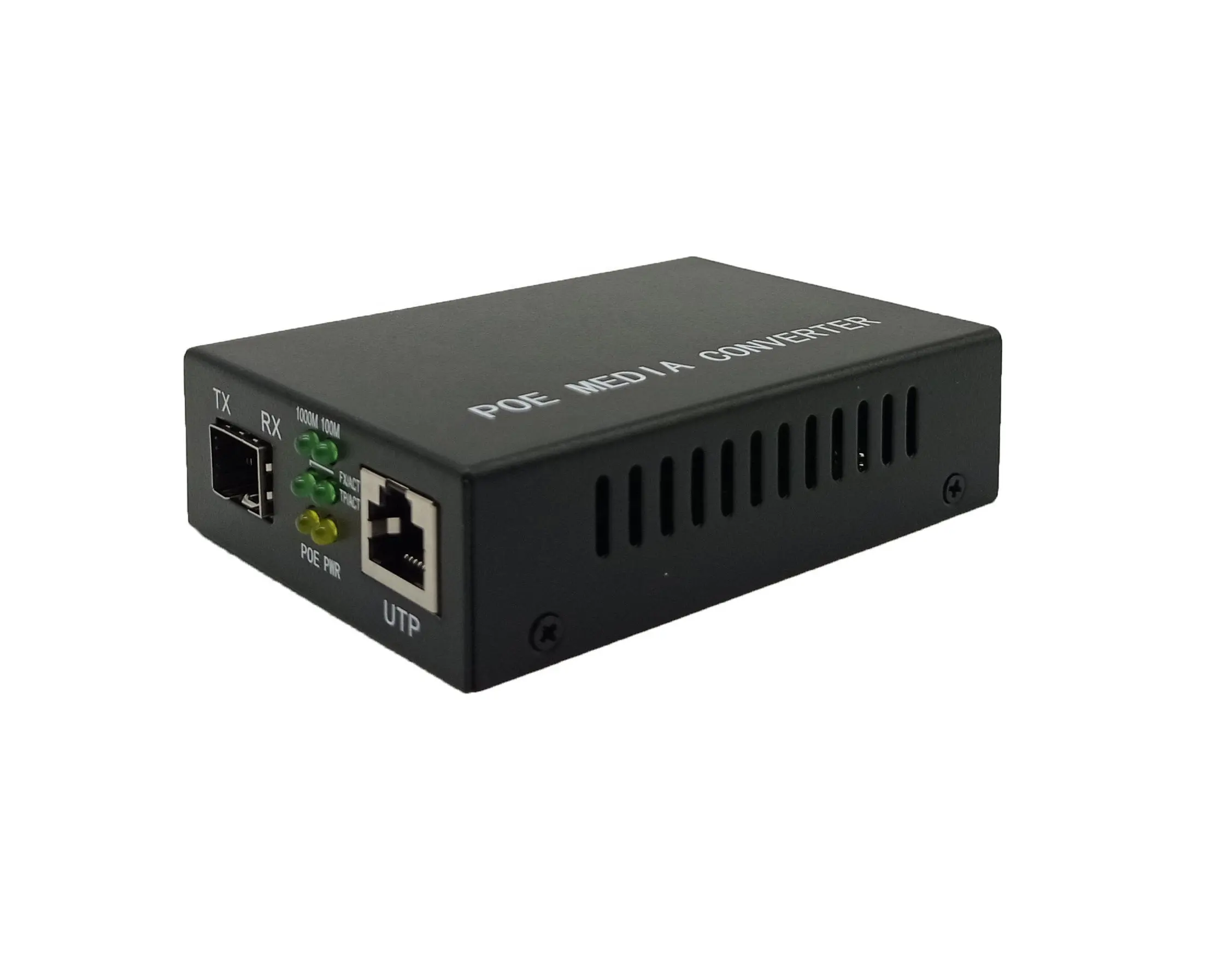 Single Port Fast Ethernet POE Fiber Optical Gigabit PoE Media Converter