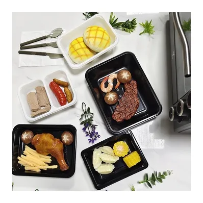 식품 용기 용 새로운 일회용 CPET 플라스틱 식품 등급 트레이 베이킹 접시 오븐 트레이