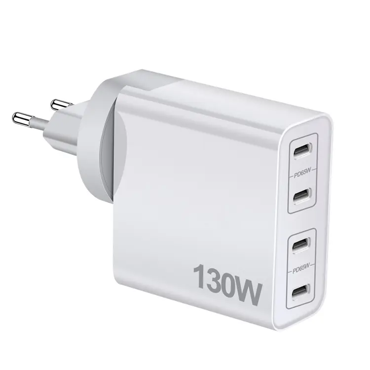 130W 4 Port PD 3.0 USB Typ C Adapter Schnell ladung Doppel 65W Wand ladegerät Für iPad iPhone 12/13/14 Samsung Mackbook PC Laptop