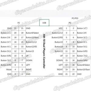 Запчасти для игровых автоматов Xinmotek DIY 2 игроков, аксессуары для игровых автоматов с джойстиком - Product Image 3
