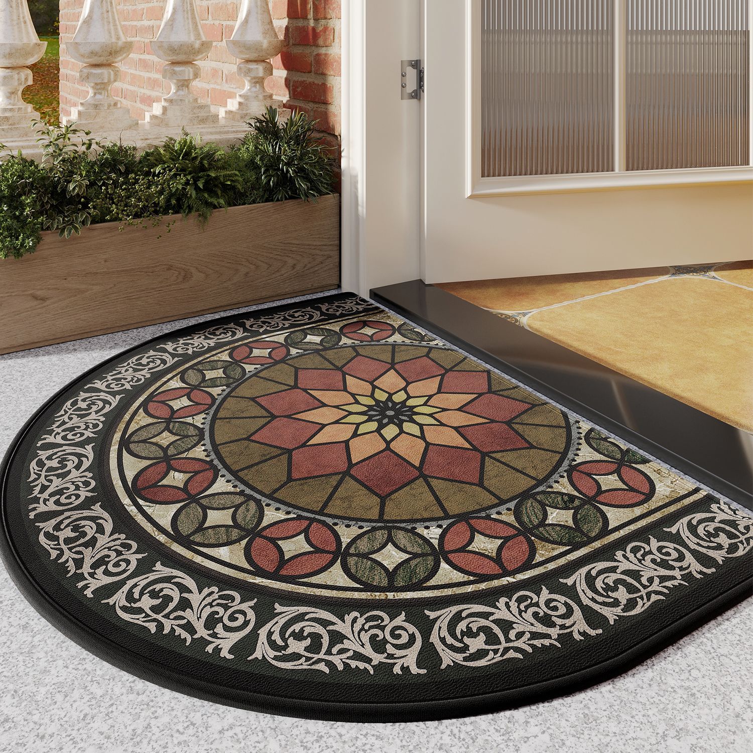 พื้นยางกำมะหยี่ผ้าฝ้ายไม้ไผ่ - ลายดาว