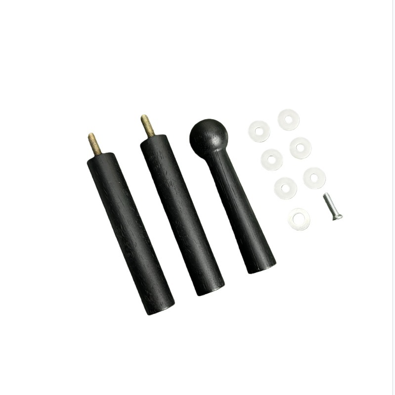 Black wooden skewers, three layers