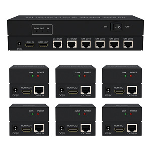 1080P HDMI 60mエクステンダー用1x6ループ出力機能1入力6出力ビデオスプリッタコンバータPOE電源圧縮なし - Product Image 2