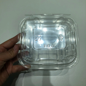 Wieder verwendbare klappbare Salats ch achtel in Lebensmittel qualität rechteckige Salats ch üsseln 12 Unzen Plastik behälter mit Deckel mit Ganzkörpern - Product Image 3