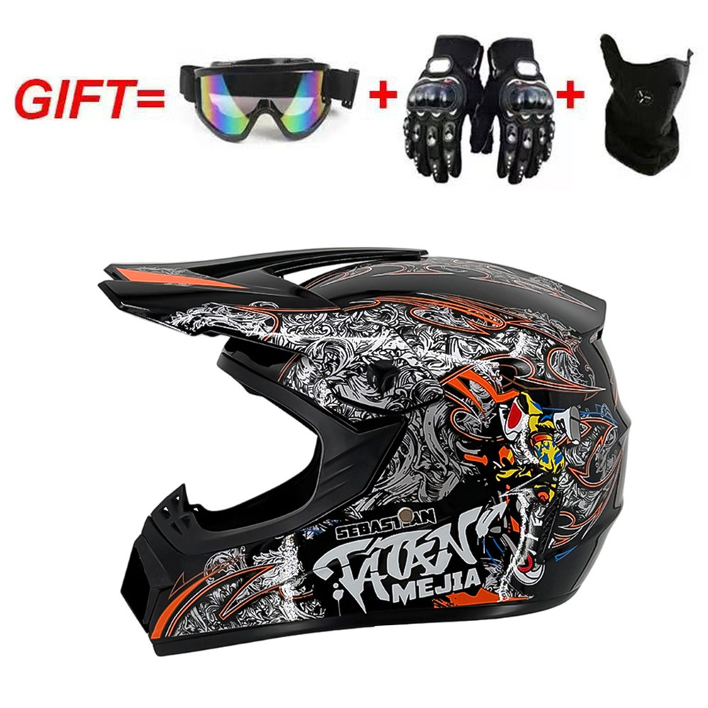 Guantes de máscara de parabrisas de motociclista negro brillante