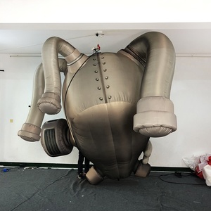 विज्ञापन प्रचार के लिए दो इंटरफ़ेस और पार्टिकुलेट फ़िल्टर रबर रेस्पिरेटर के साथ इन्फ्लैटेबल गैस मास्क - Product Image 3