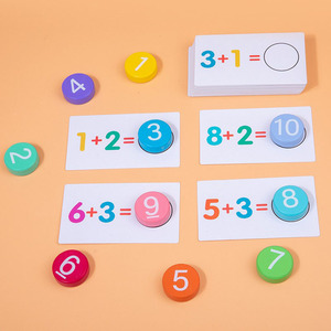 Wooden Number Board Puzzle Preschool Cognitive Pairing Mathematical <strong>Addition</strong> and Subtraction Operation Learning Toys - Product Image 6