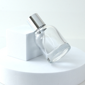 Wholesale Empty Cylinder 30ml 50ml 100ml Transparent Glass <strong>Oval</strong> <strong>Perfume</strong> Bottles with Cap with Box - Product Image 2