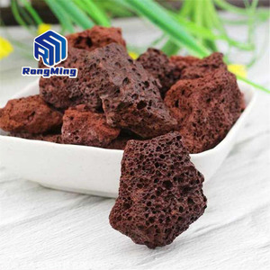 無土壌栽培の浄水と造園のための黒と赤の天然火山石粒子 - Product Image 3