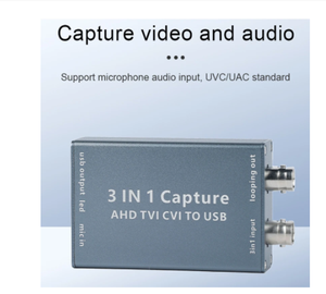 3-in-1ビデオキャプチャカードAHDからUSBビデオキャプチャカードAHD TVI CVI入力およびUSB 3.0出力1080 60fpsキャプチャプラグアンドプレイ十分な在庫 - Product Image 4