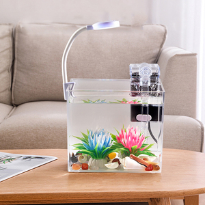 Tabletop Plastic Small Fish Water Tanks Set for Sale with Light and <strong>Filter</strong> - Product Image 2