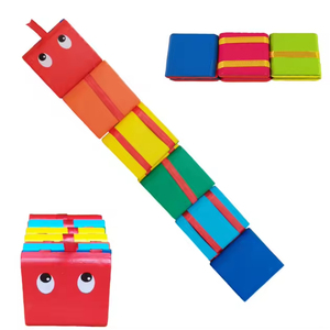 Stokta komik klasik sihirli katlanır eğitim renkli ahşap bloklar Fidget oyuncak Montessori ahşap jacob merdiven oyuncak - Product Image 6