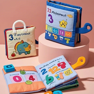 New Early Math Concepts Fabric <strong>Book</strong> for Kids Soft Educational Cloth Activity Toy Bright Colorful Designs - Product Image 1