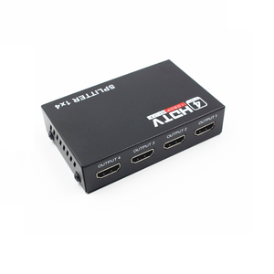 HD 2.0 1*4ミニHDアンプスイッチスプリッター、電源アダプター付き1080P3Dウルトラ2K HDCP4ウェイ信号1 in 4耐久性のある金属素材 - Product Image 2