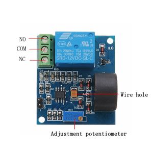 Sensor de protección contra sobrecorriente DC 12V 5A, modo de detección de corriente alterna, relé, salida de interruptor - Product Image 6