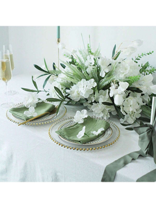 Green, Soft and Washable <strong>Napkins</strong> That Can <strong>Be</strong> Paired with Anything, Suitable for Holiday and Daily Decorations. - Product Image 3
