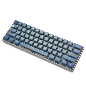 Custom 60% Russian Rgb Mechanical <strong>Keyboard</strong> <strong>with</strong> Transparent Keycaps pink Blue Cover <strong>Notebook</strong> <strong>Keyboard</strong> for Gaming and Office - Product Image 1