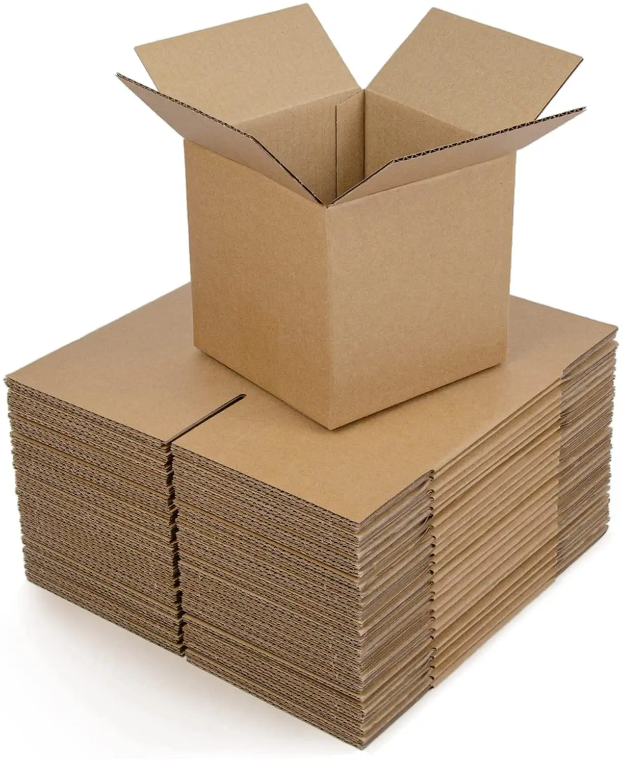 Cajas de envío de cartón corrugado con logotipo de diseño personalizado, cartón marrón fuerte