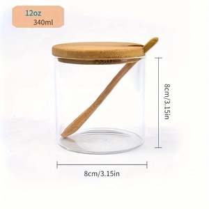 YOLOWE HOEM 1/<strong>2</strong>/3pack-340ml/12ozStorage Container Kitchen Pantry Glass Storage Container Condiment <strong>Jar</strong> <strong>Spice</strong> <strong>Jar</strong> - Product Image 2