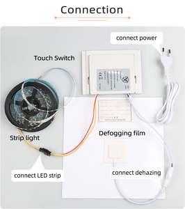 Shinechip 110V 220V espejo Sensor táctil multifunción Defog Dimmer tira de luz LED controlador Sensor táctil interruptor para espejo
