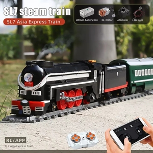 12005 kalıp kral SL7 asya ekspres tren yaratıcı modeli APP kontrol çocuk eğitim montaj yapı taşı seti oyuncak hediye - Product Image 3