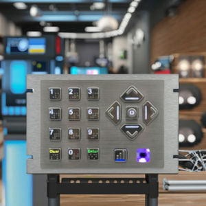 RGB подсветка USB клавиатура программируемая навигация с SDK для пользовательских платежных киосков и систем - Product Image 1