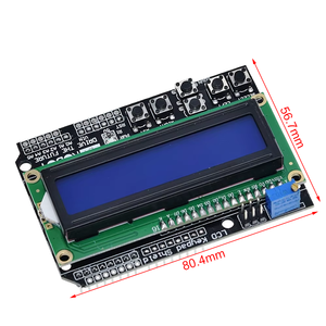 1602 LCD-Tastatur abschirmung LCD1602 LCD 1602 Modul anzeige für Arduino ATMEGA328 ATMEGA2560 Raspberry Pi UNO Blue Screen