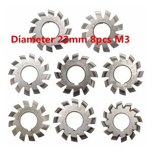 Dişli freze kesicisi Involute dişli kesici Involute yüksek hızlı çelik dişli kesici 8 adet - Product Image 5