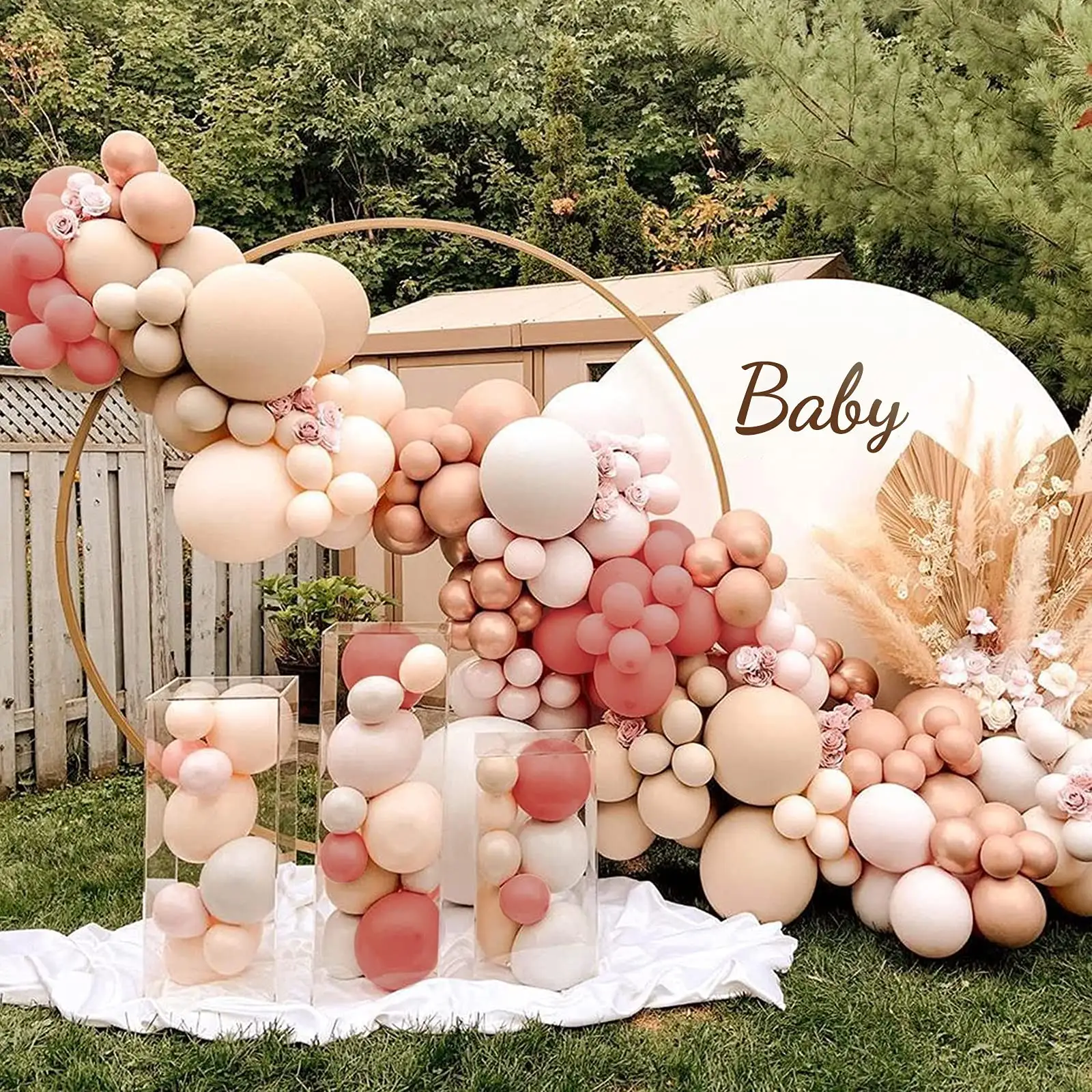 Kit de arco de globo Rosa polvoriento para niños y niñas, fiesta de cumpleaños, Baby Shower, boda, decoración de despedida de soltera