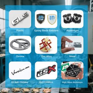 Emblema de coche personalizado exclusivo 3M Adhesivo fuerte Emblemas cromados de plástico Pegatina de coche de metal 3D - Product Image 5