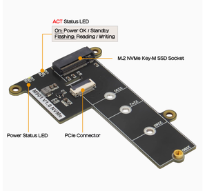 Raspberry Pi 5 PCIe M.2 NVMe M.2 SSD scheda di espansione M901 ad alta velocità Gen3 supporta 2280/2260 scheda di sviluppo del fattore di forma - Product Image 2