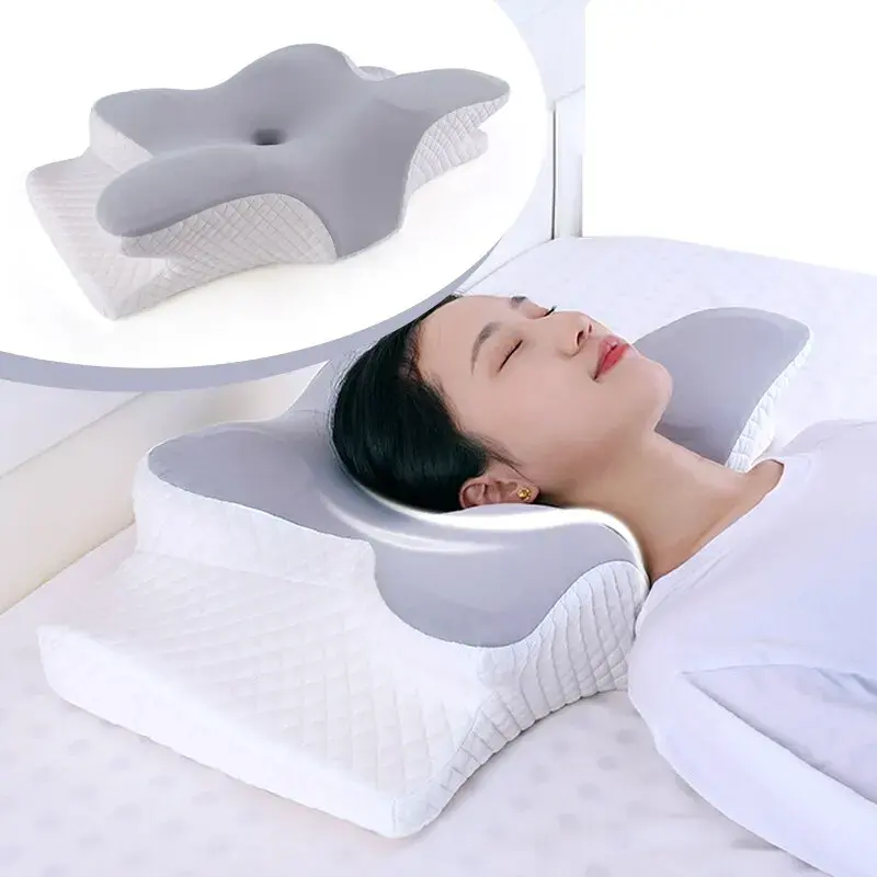 China Atacado Luxo sono profundo Travesseiro Pescoço Massagem Dormir Memória Espuma Travesseiro Ortopédico Pescoço Dor Travesseiro Para Dormir