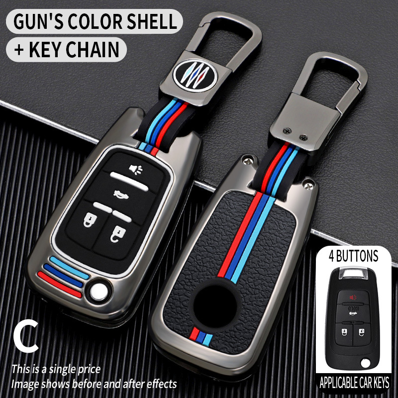 Boucle courte à coque unique de couleur pistolet à 4 clés C
