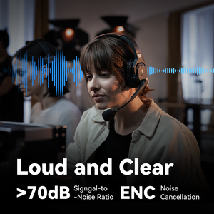 Hollyland Solidcom SE 1100ft Equipo de comunicación Full Duplex 2,4G ENC Cancelación de ruido Sistema de auriculares de intercomunicación inalámbrico