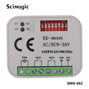 RX-マルチマルチ周波数受信機300-868mhz AC/DC9-30Vガレージドアリモートコントロール受信機433mhzローリングコーディングに適しています - Product Image 5