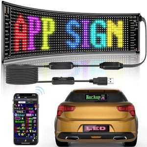 แผงไฟ LED RGB LED DIY ภาพเคลื่อนไหวที่กำหนดเองได้โลโก้โฆษณารถบรรทุกไฟแอปควบคุมการเลื่อนไฟหน้าปีศาจ - Product Image 4