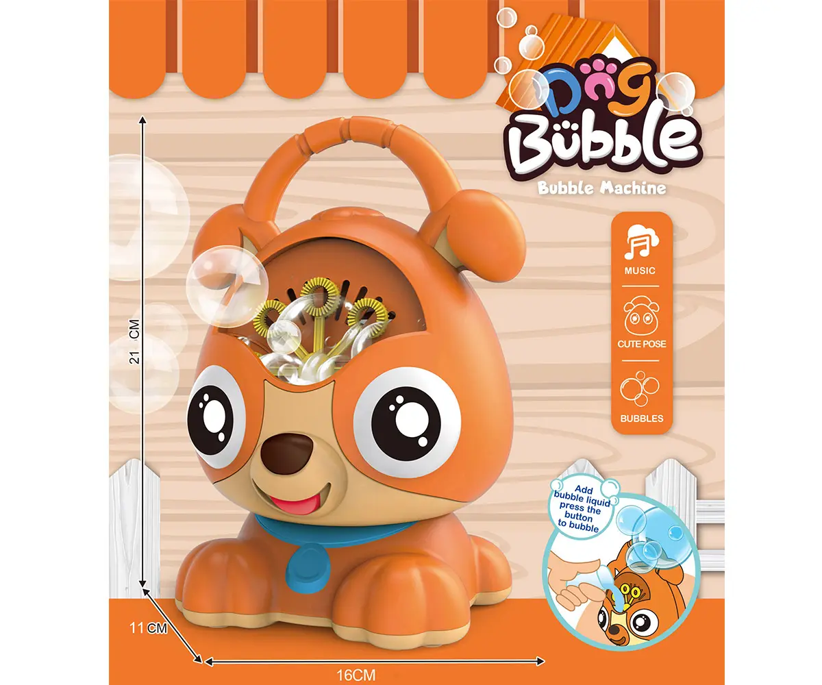 Longxi Cute dog Bubble Makers Automatic Bubble Blower compleanno bomboniere per feste di matrimonio Prom table-top bubble gun toys